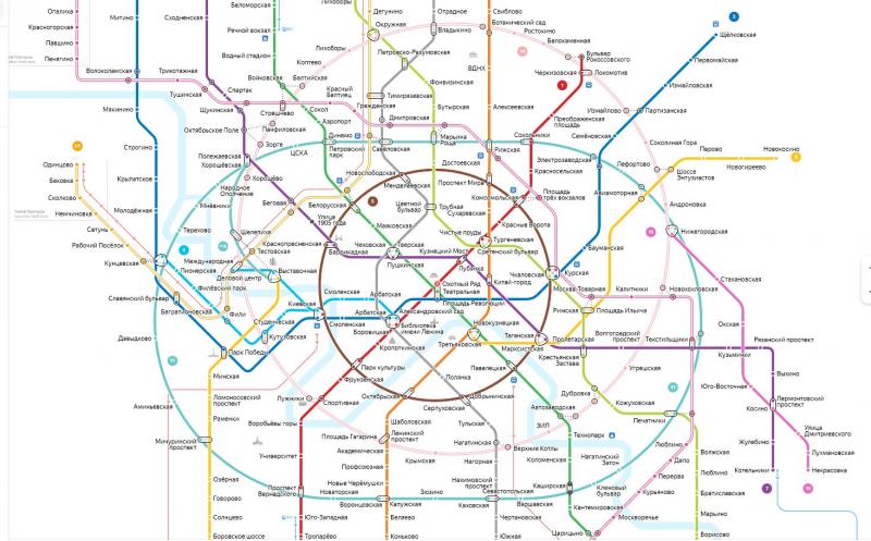 Удобная схема метро