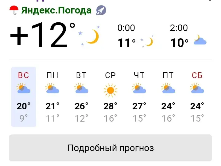 Яндекс погода